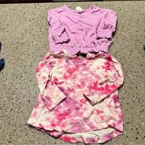 Baby Gap 12-18 Month Long Sleeve Purple and Tie Dyed Shirts